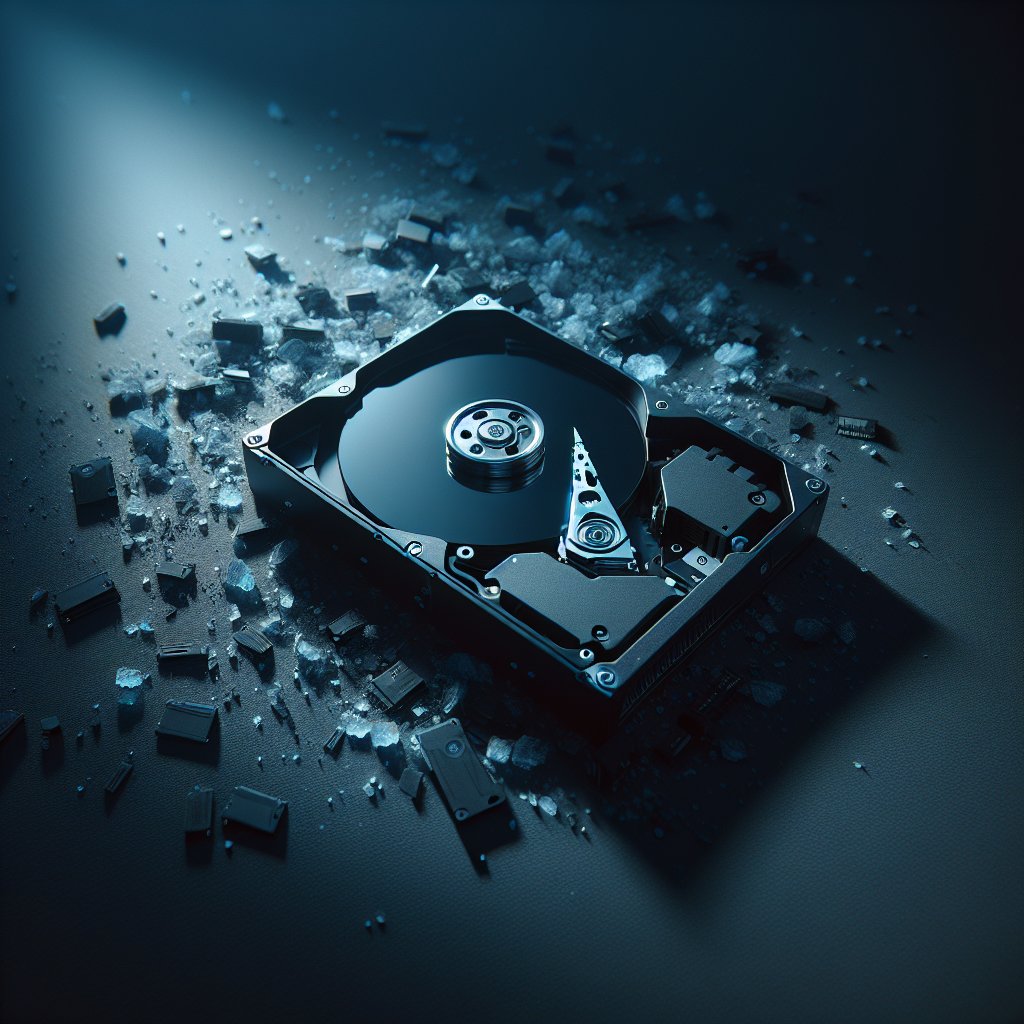 Abandoned drive with scattered data