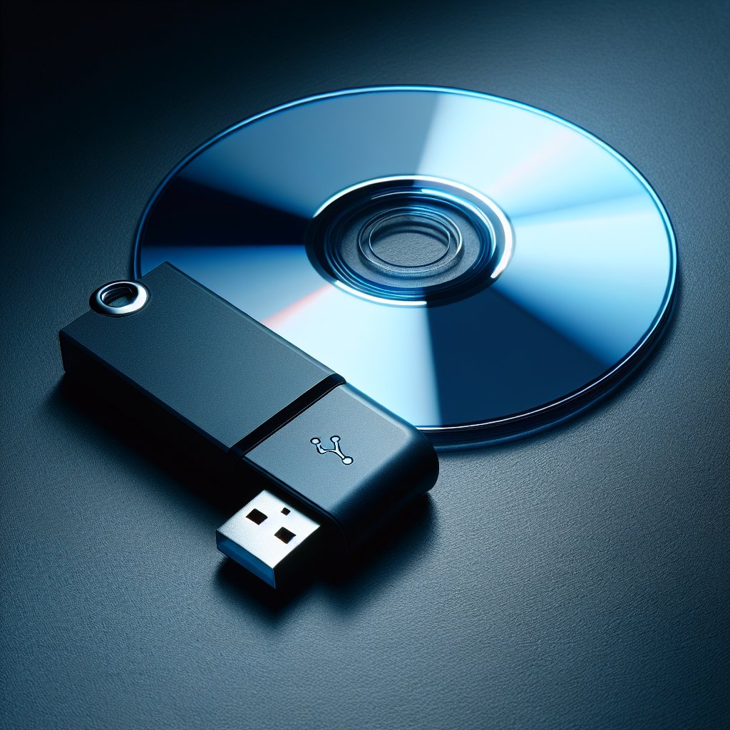 USB drive and CD boot media options